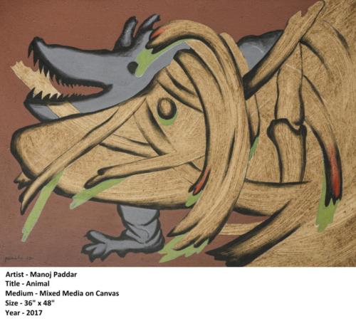 Animal, Mixed Media on Canvas, Size-36x48 inches