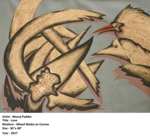 Love, Mixed Media on Canvas, Size- 36x48 inches