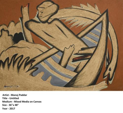 Untitled,Mixed MEdia on Canvas, Size - 36x48 inches
