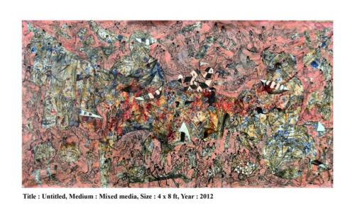 Untitled,Mixed Media,Size-48x96 inches,2012
