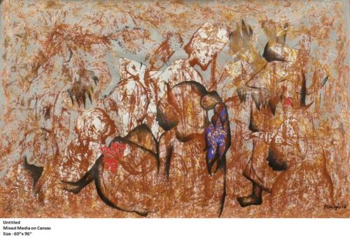 Untitled,Mixed Media on Canvas,Size-60x96 Inches (2)