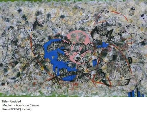 Untitled, .Acrylic on Canvas, Size-60X84 inches