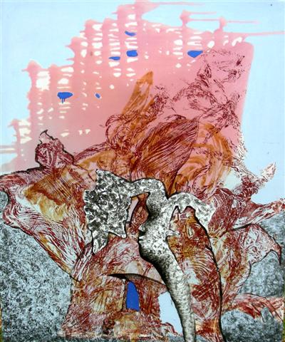 Untitled, Earth colour on paper,48 x 60 inch. (1) (Small)