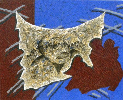 Untitled, Mixed Media on Canvas, Size-48 x 60 inches