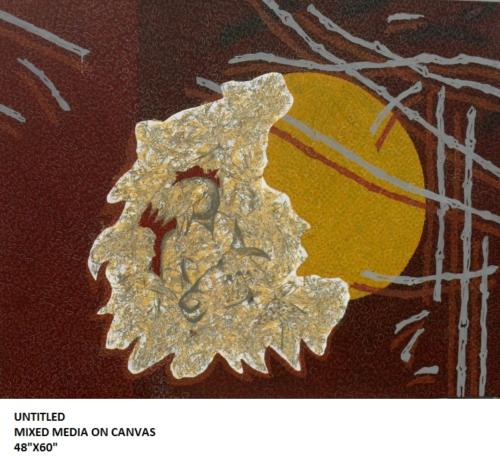 Untitled, Mixed Media on Canvas, Size-48x60 inches