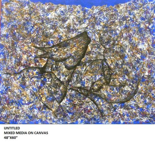 Untitled, Mixed Media on Canvas, Size-48x 60 inches