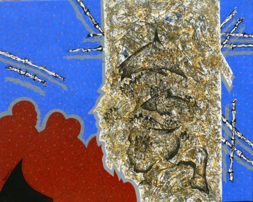 Untitled, Mixed Media on Canvas, Size -48x60 inches