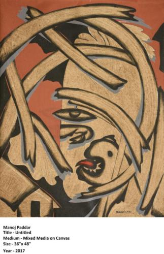 Untitled, Mixed Midia on Canvas,Size 36x48inches