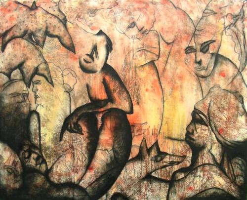 Untitled, Mixed media, 66 x 84 inch (Small)