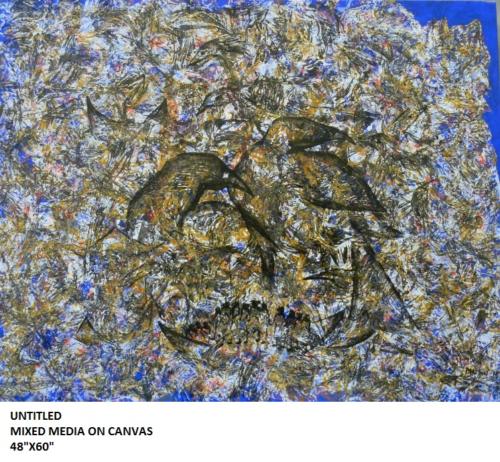 Untitled.Mixed Media on Canvas,Size - 48x60 inches