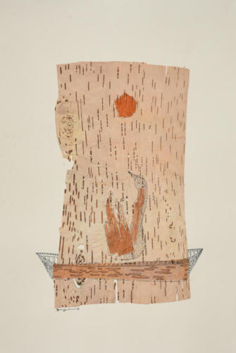 Sun Set ,Mixed Media on Paper,Size- 14x24 inches