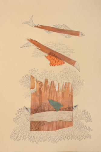 Untitled,Mixed Media on Paper,Size- 14x24 inches