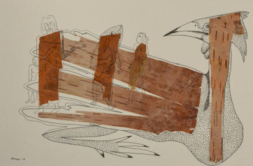 Untitled,Mixed Media on Paper, Size,,14x24 inches