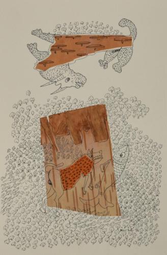 Untitled,Mixed Media on Paper, Size-14 x 24 inches