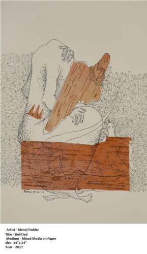 Untitled,Mixed Media on Paper, Size-14x24 inches (2)