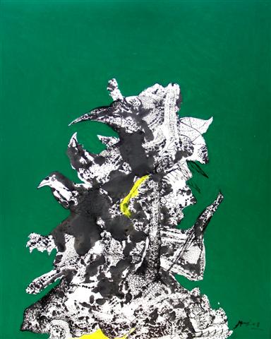 Untitled, Acrylic  Chinese ink on paper, 30 x 36 inch. (11) (Small)