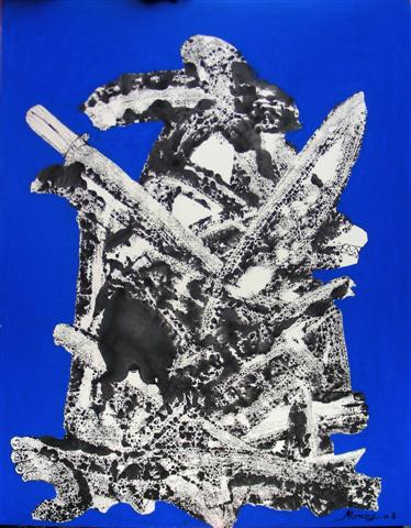 Untitled, Acrylic  Chinese ink on paper, 30 x 36 inch. (8) (Small)