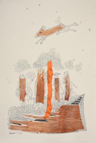 Untitled , Mixed Media on Paper,Size- 14x24 inches (2)