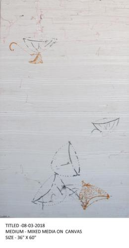 08-03-2018,Mixed Media on Canvas, Size - 48 X 60 Inches.