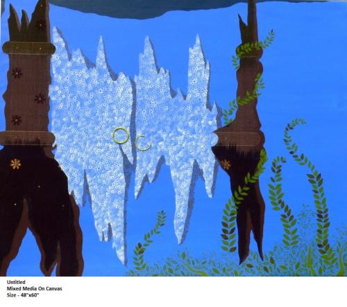 Untitled, Mixed Media on Canvas,Size - 48x60 Inches (4)