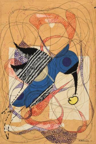 Charming Bird , Mixed Media on Paper, Size - 14X21 Inches