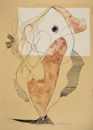 Fish , Mixed Media on Paper, Size - 14X21 Inches