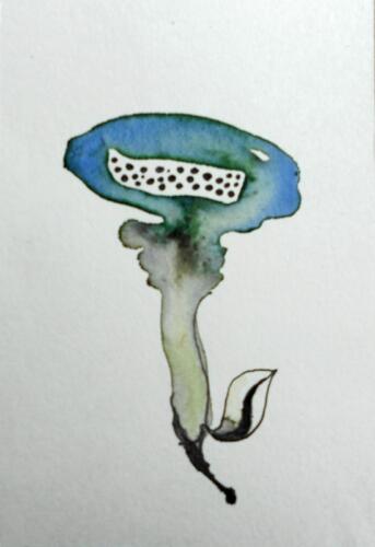 Flower, Mixed Media on Paper, Size - 4X6 inches