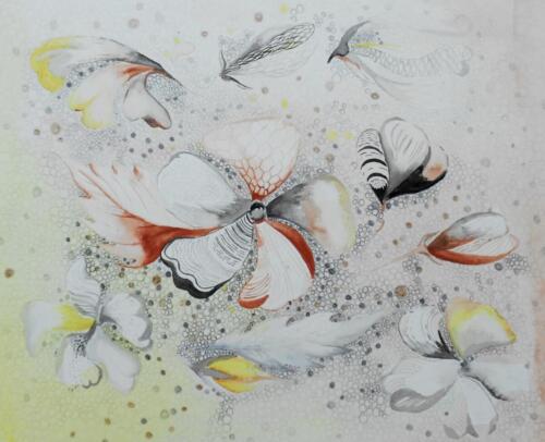 Flower, Water Colour on Paper,Size -  12 x15 Inches.