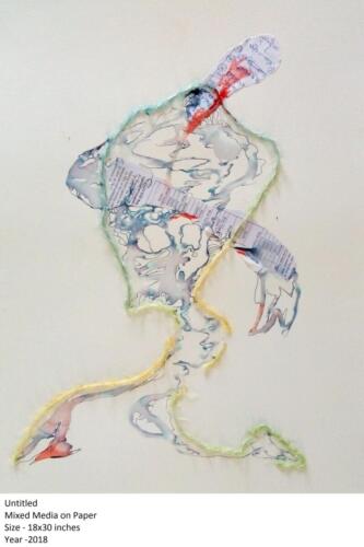 Untitled, Mixed Media on Paper, Size-18x 30 Inches (2)