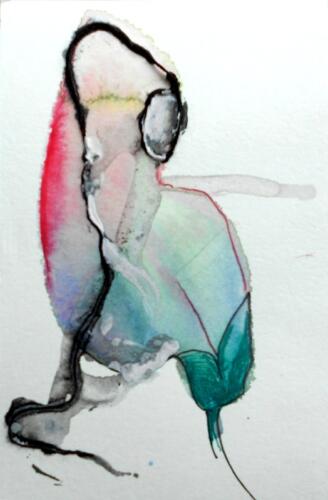 Untitled, Mixed Media on Paper, Size - 4X6 inches