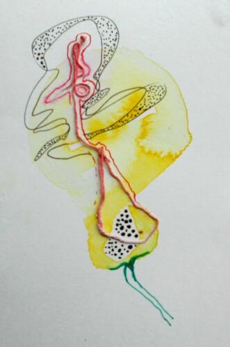 Untitled, Mixed Media on Paper, Size - 4X6 inches (2)