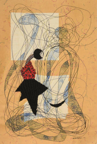 Untitled , Mixed Media on Paper, Size - 14X21 Inches