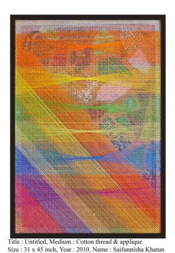 Untitled, Medium - Cotton thread  Appliuqe, Size - 31 x 45 inches