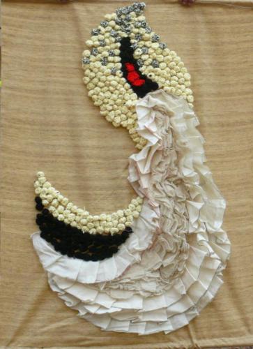 Untitled, Mixed Media on Cloth, Size - 36 x 42 Inches